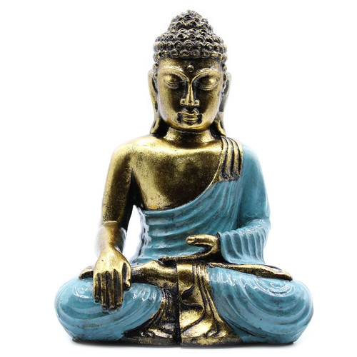 Teal gold buddha - &,