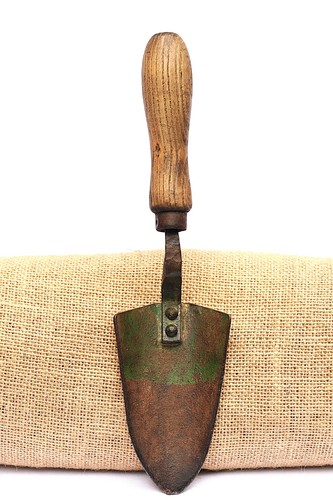 Antique garden hand trowel old - garden,