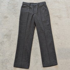 Vintage Farah Slim Trousers Grey 30" 80's Brand New Mod Skinhead Terrace