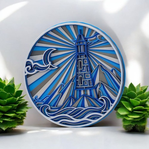 Lighthouse stormy wall art - lighthouse,