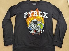 Pyrex Vision Sweatshirt Mens Extra Large Black Astronaut Skateboard Virgil Abhol