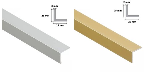 Aluminum anodised angle - anodised,