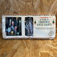 Vintage Woolworths Christmas Lights - 20 Push-In Christmas Icicle Lights