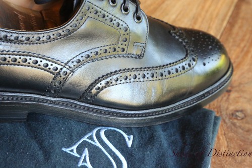 Alfred sargent black leather - black,