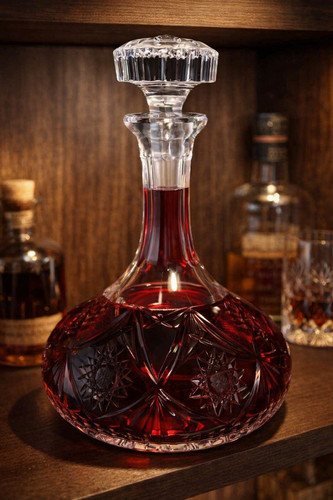 Vintage lead crystal decanter - vintage,