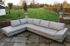Roche Bobois Beige Leather Corner Sofa – Amazing Condition
