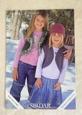 Sirdar 2191 Knitting Pattern Tweed Dk Foxy Children’s Girls Waistcoats 22”-32”