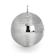 Mirror Disco Ball 20cm Silver Hanging Glitter Ball For DJ Dance Party Parties