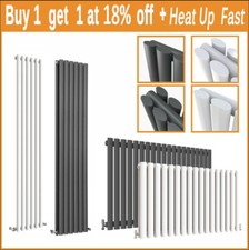 Designer Oval Column Flat Panel Radiator Horizontal Vertical Central Heating Rad