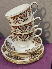 Vintage Colclough ROYALE 3x Bone China Trios - Tea Cups, Saucers & Side Plates