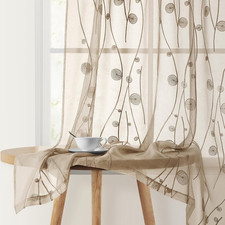 Taupe Sheer Curtains 52 X 63