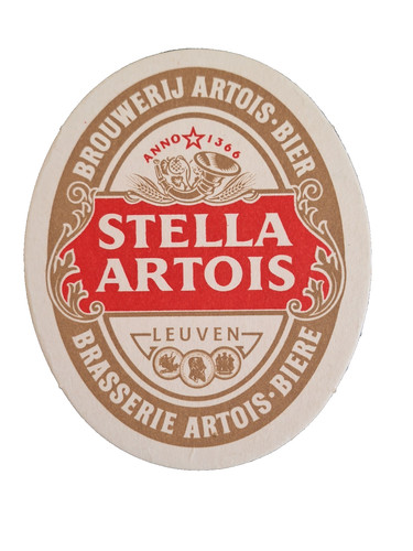 Stella artois beer mat - artois,