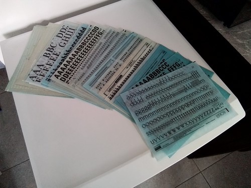 Letraset dry transfer rub - transfer, on