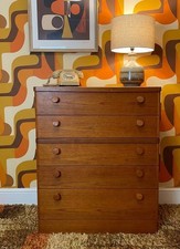 Stag Cantata teak Chest of 5