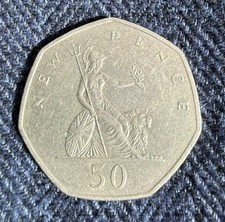 1969 Large 50p New Pence Coin