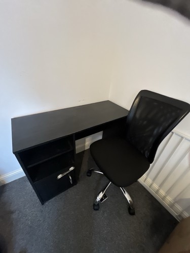 Desk and chair - and,