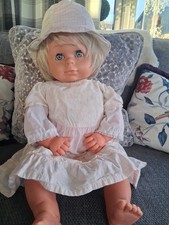 vintage gotz-puppe doll soft body  275673 blond hair blue eyes 60cm long 