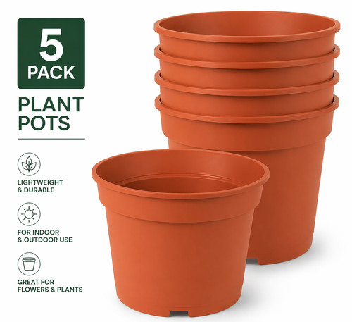 Terracotta plastic plant - x,