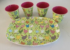 4x Rice melamine cups & 4