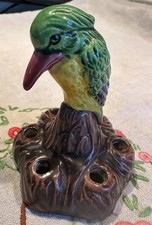 Kingfisher Bird Ceramic Flower