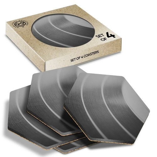 Hexagon coasters bw - hexagon,
