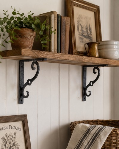 Pair hand forged wrought iron - forged,