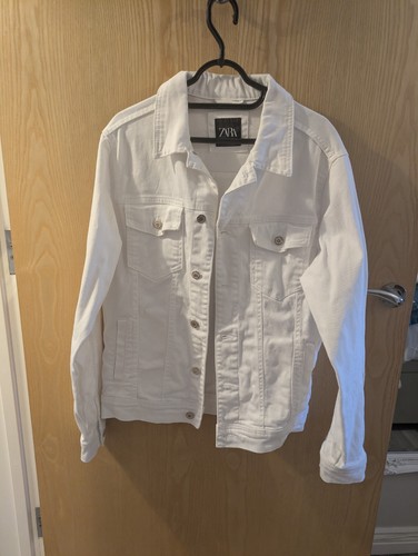 Men denim white jacket - men,