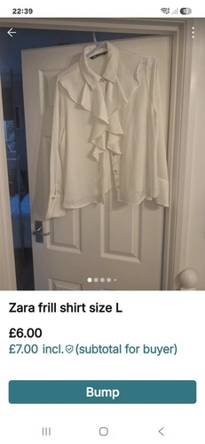 Zara frill shirt - shirt, l