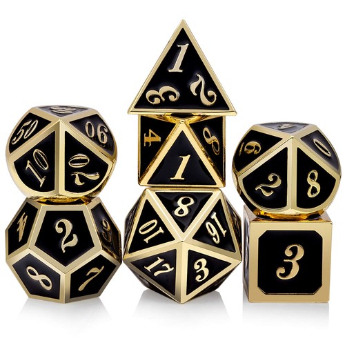Metal dice set 7 die - dice, d&d,