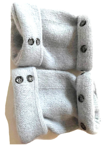Fingerless gloves gray blue - gloves,
