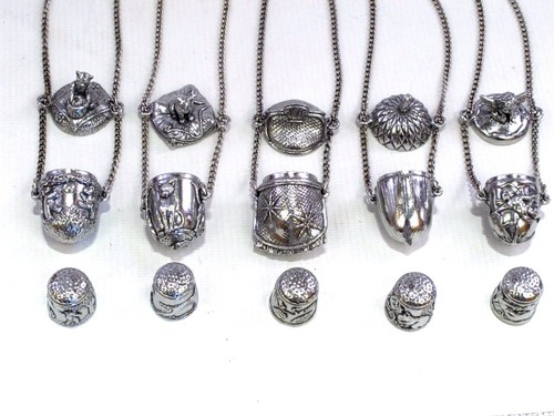 Thimble case pendant pewter - case,
