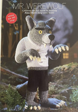 KNITTING PATTERN Alan Dart Mr Werewolf toy 33cm tall Halloween beast Hayfield DK
