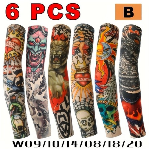 6pcs plus size tattoo - plus-size,