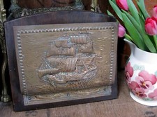 1950s Antique Brass Wood