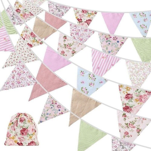 40ft fabric bunting 42pcs - 40ft,