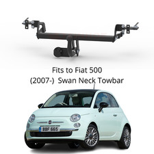 Swan Neck Tow Bar For Fiat 500 (2007-) & NO ELECTRICS- F043
