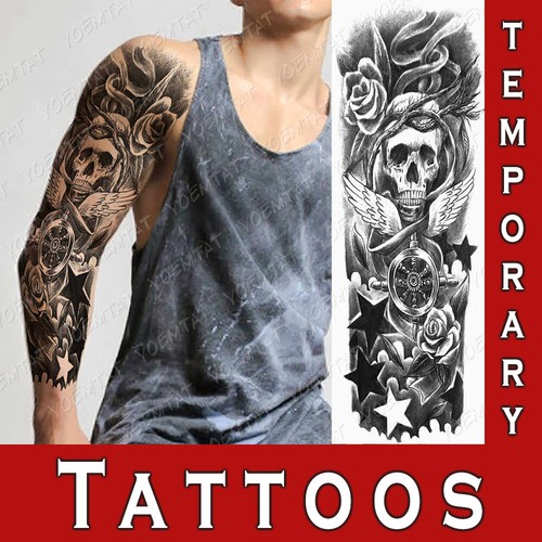 Rose full arm sleeve temporary - rose,