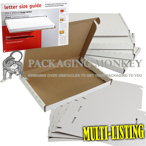 White royal mail large letter - white,