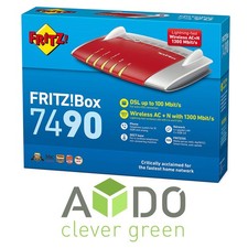 AVM FRITZBox 7490 International VDSL DSL Modem Router ISDN Gigabit MESH WiFi 
