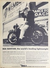 BSA BANTAM DE LUXE 175cc ORIGINAL 1966 B/W ADVERT 26cm x 19cm