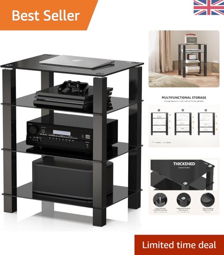 Heavy duty black tier - 4-tier, glass