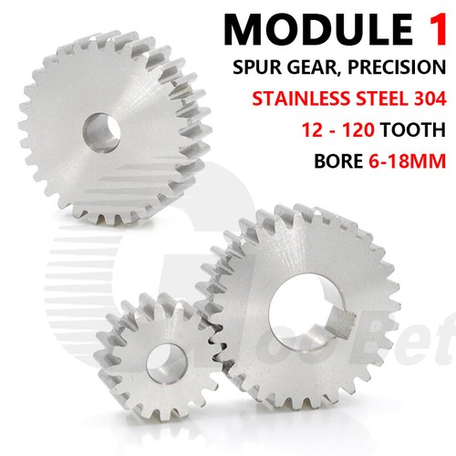 Spur gear module - 1, stainless