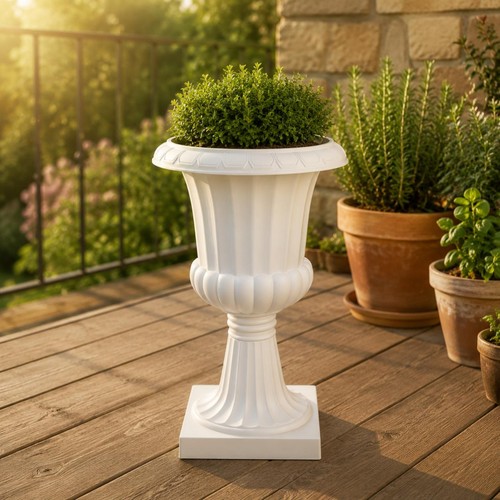 Large round pedestal planter - pedestal,