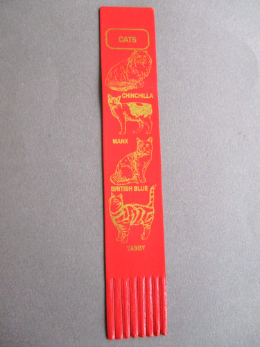 Leather bookmark cats - bookmark,