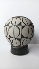 Vintage Scottish Pottery Vase By Adrian Gardiner Geometric Decor