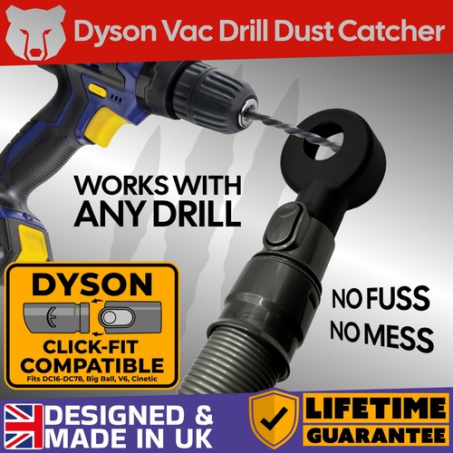 Dyson vacuum drill dust debris - dyson,
