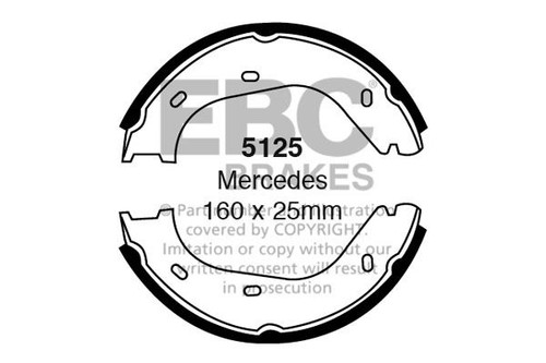 Ebc 5125 brake shoe set - set, rear