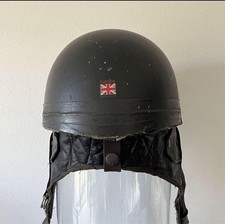 Vintage Davida Helmet, Cork Interior, Used with Damage, Adjustable Strap