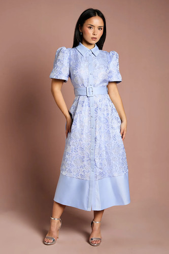 Coast blue fit flare - blue, &