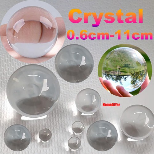Clear crystal ball glass lens - crystal,